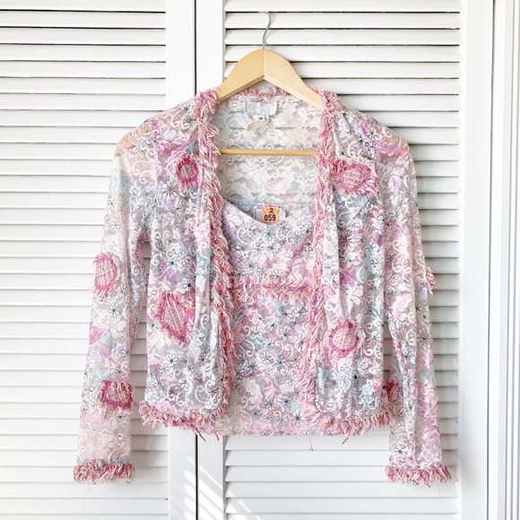 Alberto Makali Lace Jacket & Top Two-Piece NWT - Picture 3 of 8